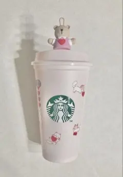Starbucks ピンク タンブラー 猫とハート