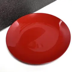 山中塗　漆器　菓子器　朱色