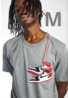 NIKE JORDAN AJ1 肩掛けシューズ プリントTシャツ　中古品
