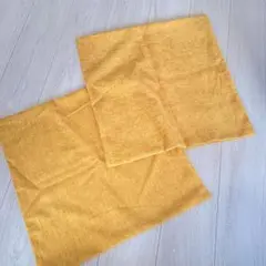 クッションカバー イエロー 2枚セット 50cm