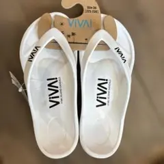 VIVA! ISLAND SANDALS ビーチサンダル ホワイト 23cm