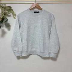 キッズ/長袖トレーナー/白地/黒文字/サイズS/150cmくらい