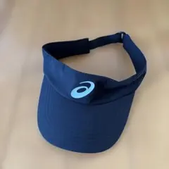 美品ASICS ブラック サンバイザー