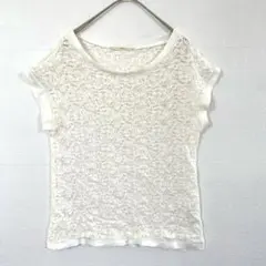 héliopõle 花柄　シースルー　ノースリーブ　短め袖　重ね着　ベスト日本製