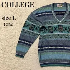 COLLEGE Marcazzini イタリア製 Vネックニット 美品 シンプル