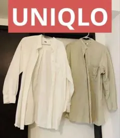 み*ー様 UNIQLO U長袖シャツ 2枚セット　M Ｌサイズ