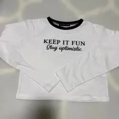 長袖カットソー　ホワイト