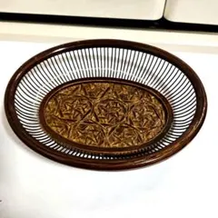 藍胎漆器】らんたいしっき 菓子器 喰籠 盛り籠 漆塗り 竹編み - メルカリ