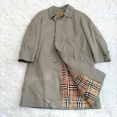 極美品　ステンカラーコート　ベージュ　ライナー　ノバチェック