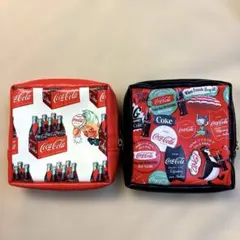 【未使用】コカコーラ　レトロポーチ　タイトーくじ　２種セット