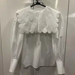cygne シーニュ Cienne リボン付トップス 1 新品未使用タグ付 エンビトップス Mathieu ホワイト | Cygne