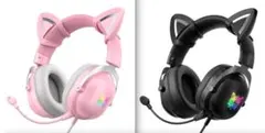 【2個セット】オニクマ　猫耳　ネコミミ　ゲーミング　onikuma　ヘッドフォン