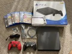 送料無料！美品！プレイステーション４と、別売コントローラー、ソフト６本のセット！