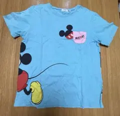 Disney ミッキーマウス 半袖Tシャツ ライトブルー Lのサムネイル