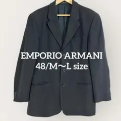 エンポリオアルマーニ テーラードジャケット ダブル 古着　48/M~L 黒　おじ