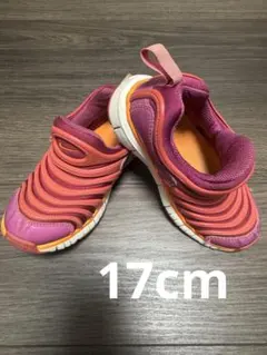 Nike ダイナモフリー キッズスニーカー ピンク/オレンジ 17cm