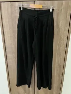 ユニクロ ウォッシャブルリブニットパンツ