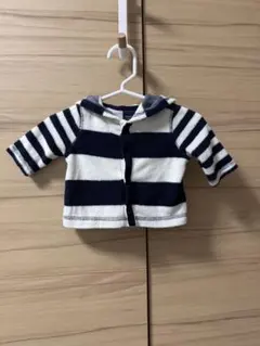 babyGap ボーダー柄 フード付きパーカー　50cmのサムネイル