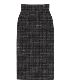 黒　ツイードストレートスカート