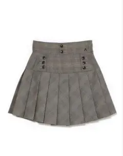 Coco check mini pleats skirt S AM1664 - メルカリ