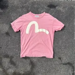EVISU Tシャツ ピンク S 90s