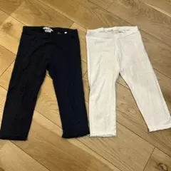 オーガニックコットンスパッツ 黒・白 2枚セット