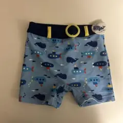 潜水艦とクジラ柄の男の子用水着