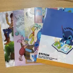 ディズニー キャラクター クリアファイル 5枚セット