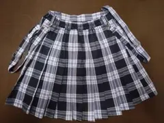 Lovetoxic 黒と白のチェック柄プリーツスカート