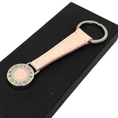 BULGARI ブルガリブルガリ レザー キーホルダー ピンク aq12703