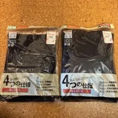 GUNZE 綿100% リブ付き丸首Tシャツ 2枚組