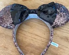 ディズニー ミニー スパンコール カチューシャ ピンクゴールド TDR