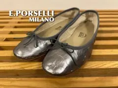 裏張り済み PORSELLI ポルセリ バレエシューズ ブラック 37 - メルカリ