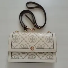 超美品】トリーバーチ Tモノグラム ジャカード フローラル ショルダー 
