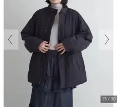 iki ○Evodown×nylonイブキ染め スタンドカラーコート