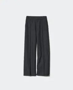 ユニクロ ブラッシュドジャージーワイドパンツ ダークグレー