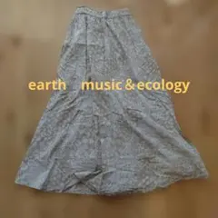 earthmusic＆ecology　ベージュ 花柄 ロングスカート
