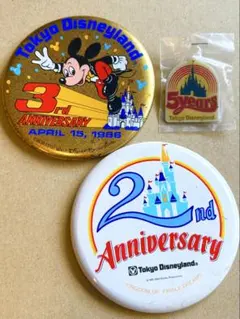 ぽ*と様 東京ディズニーランド　周年記念　5周年　1986 1984 ピンバッジ