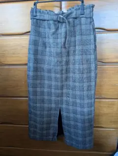 チェック タイトスカート