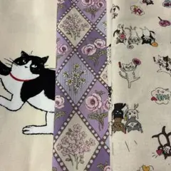猫柄ハギレセット②