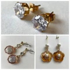 【新品未使用】アクセサリー(ピアス) 三点セット まとめ売り
