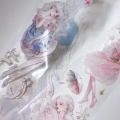 【M016】 海外マステ(PETテープ) 1ループ約100cm おすそ分け