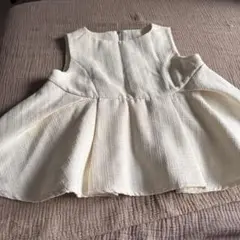 ツイード　ペプラムトップス