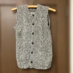 NATURAL LAUNDRY ニットベスト グレー