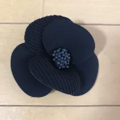 未使用　黒　コサージュ