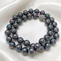 大人気 黒真珠 10mm ブラックパール 最高級貝パールのサムネイル