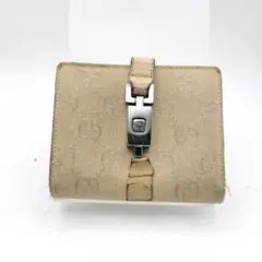 グッチ　折財布　財布　ウォレット　GGキャンバス　ジャッキー　ベージュ