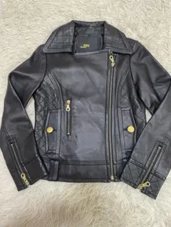 RayBEAMS 金ボタンキルティングレザージャケット