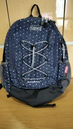 Coleman☆コールマン☆リュック☆バンジーコード付き☆ドット☆ネイビー☆紺
