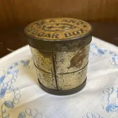 レース糸を入れるブリキ 缶 手芸 メルスリー アールデコ TIN缶 /K530